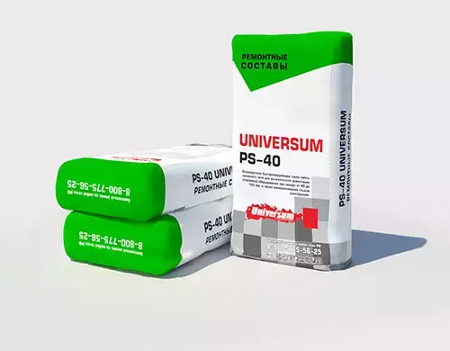 PS-40 UNIVERSUM Быстротвердеющая безусадочная армированная сухая смесь наливного типа